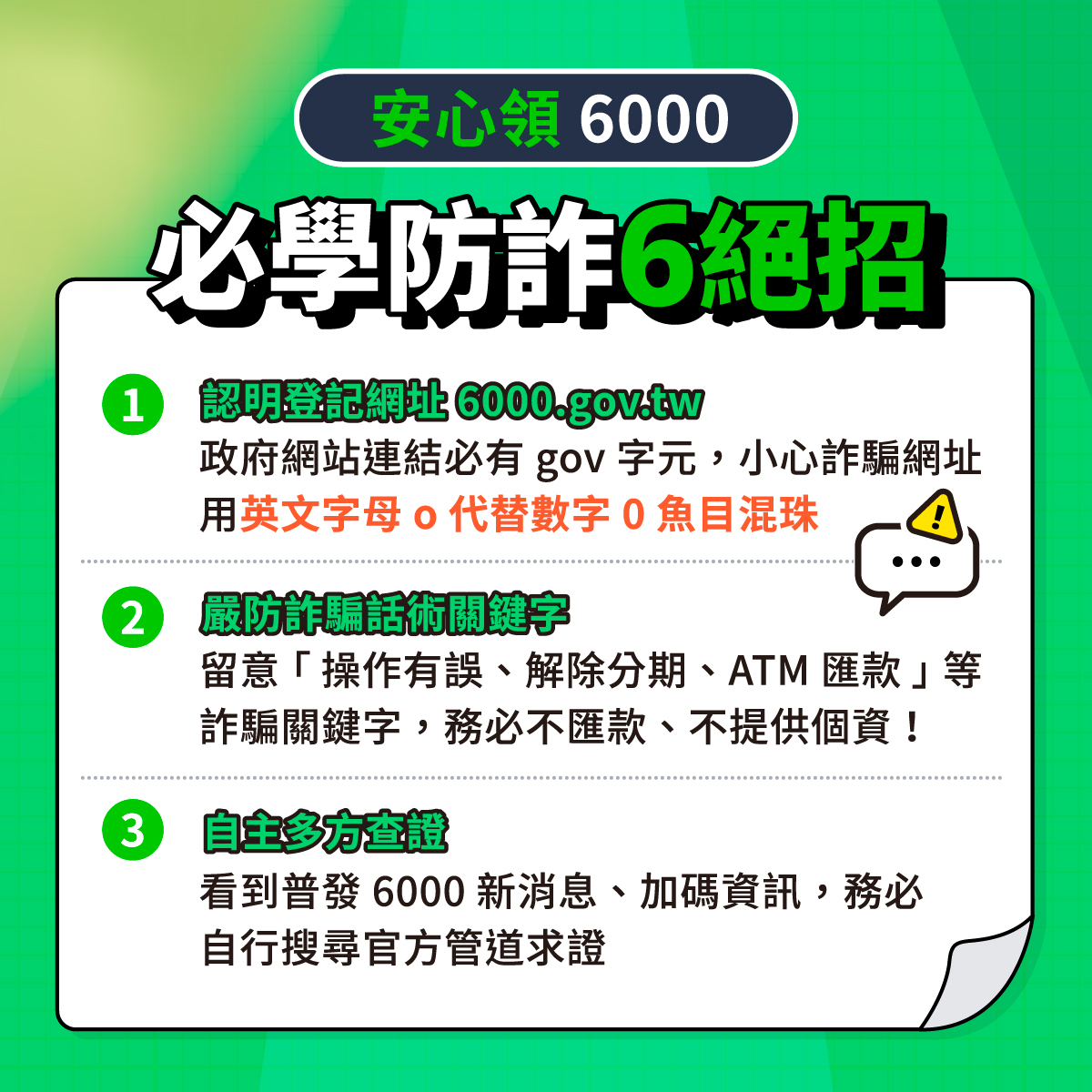 普發6000與防詐03